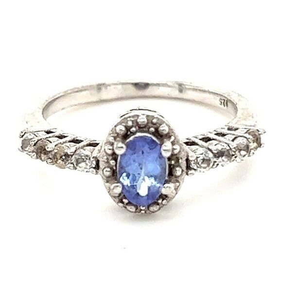 Tanzanite/Cz Ring  - Picture 1 of 6